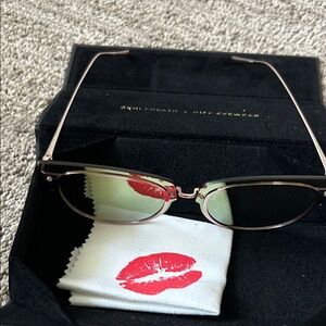 Demi Lovato Gold Sunglasses